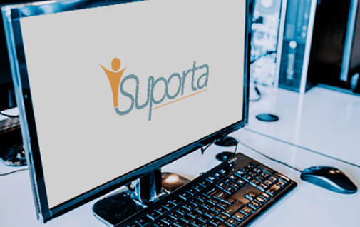 iSuporta logo in a remote employee's computer